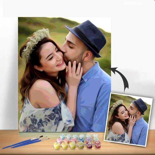 Custom Couple Paint by Numbers | Just Upload Your Picture! - Custom Paint By Numbers