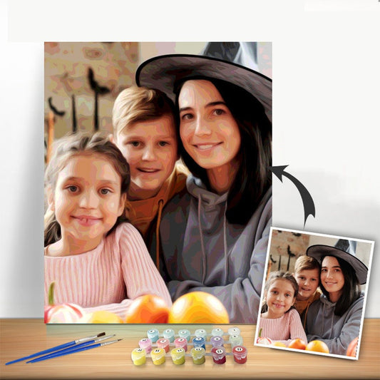 Personalized Family Paint by Numbers | Just Upload Your Image! - Custom Paint By Numbers